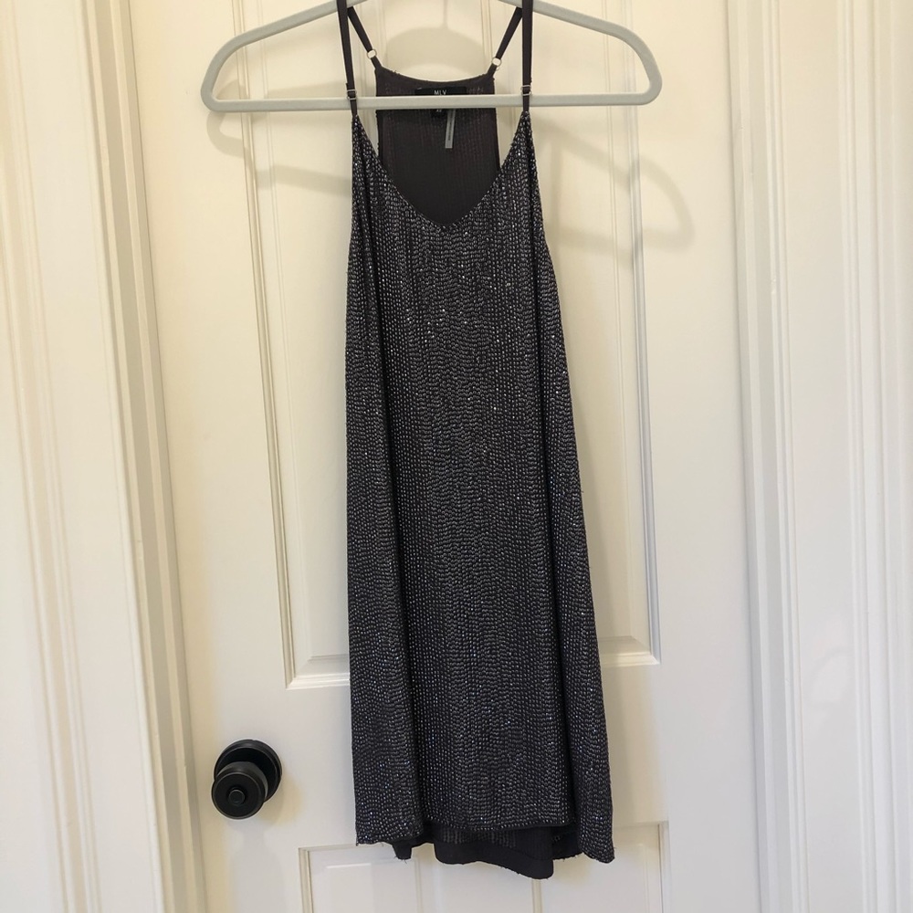 MLV gray sequined dress